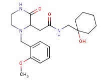 N-[(1-hydroxycyclohexyl)methyl]-2-[1-(2-methoxybenzyl)-3-oxo-2-piperazinyl]acetamide