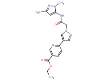 ethyl 6-(1-{2-[(1,3-dimethyl-1H-pyrazol-5-yl)amino]-2-oxoethyl}-1H-pyrazol-4-yl)nicotinate