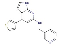 N-(pyridin-3-ylmethyl)-4-(3-thienyl)-1H-pyrrolo[2,3-b]pyridin-6-amine