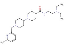 N-[2-(diethylamino)ethyl]-1'-[(6-methyl-2-pyridinyl)methyl]-1,4'-bipiperidine-4-carboxamide