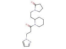 1-(2-{1-[3-(1H-pyrazol-1-yl)propanoyl]-2-piperidinyl}ethyl)-2-pyrrolidinone