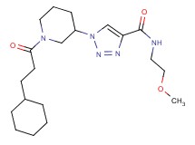 1-[1-(3-cyclohexylpropanoyl)-3-piperidinyl]-N-(2-methoxyethyl)-1H-1,2,3-triazole-4-carboxamide