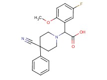 (4-cyano-4-phenylpiperidin-1-yl)(5-fluoro-2-methoxyphenyl)acetic acid