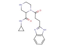 1-[3-(1H-benzimidazol-2-yl)propanoyl]-N-cyclopropyl-2-piperazinecarboxamide