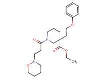 ethyl 1-[3-(1,2-oxazinan-2-yl)propanoyl]-3-(2-phenoxyethyl)-3-piperidinecarboxylate