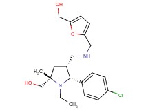 {(2S*,4R*,5R*)-5-(4-chlorophenyl)-1-ethyl-4-[({[5-(hydroxymethyl)-2-furyl]methyl}amino)methyl]-2-methyl-2-pyrrolidinyl}methanol