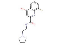 8-fluoro-4-hydroxy-N-[2-(1-pyrrolidinyl)ethyl]-2-quinolinecarboxamide