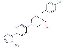 {4-(4-chlorobenzyl)-1-[6-(1-methyl-1H-imidazol-2-yl)pyridazin-3-yl]piperidin-4-yl}methanol