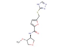 N-[(3S*,4R*)-4-methoxytetrahydrofuran-3-yl]-5-[(4H-1,2,4-triazol-3-ylthio)methyl]-2-furamide