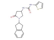 N-[1-(2,3-dihydro-1H-inden-2-yl)-5-oxo-3-pyrrolidinyl]-N'-2-thienylurea