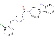 1-(2-chlorobenzyl)-N-methyl-N-[(3-methyl-1H-indol-2-yl)methyl]-1H-1,2,3-triazole-4-carboxamide