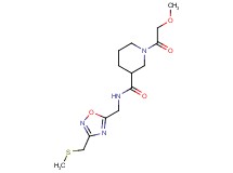 1-(methoxyacetyl)-N-({3-[(methylthio)methyl]-1,2,4-oxadiazol-5-yl}methyl)-3-piperidinecarboxamide
