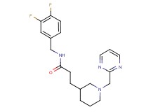 N-(3,4-difluorobenzyl)-3-[1-(pyrimidin-2-ylmethyl)piperidin-3-yl]propanamide