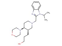 3-{(3R*,4S*)-1-[(1-isopropyl-1H-benzimidazol-2-yl)methyl]-4-morpholin-4-ylpiperidin-3-yl}propan-1-ol