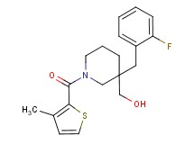 {3-(2-fluorobenzyl)-1-[(3-methyl-2-thienyl)carbonyl]-3-piperidinyl}methanol
