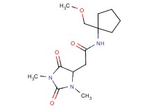 2-(1,3-dimethyl-2,5-dioxoimidazolidin-4-yl)-N-[1-(methoxymethyl)cyclopentyl]acetamide