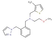 (2-methoxyethyl)[(3-methyl-2-thienyl)methyl][2-(1H-pyrazol-1-ylmethyl)benzyl]amine