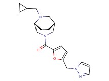 (1R*,5R*)-6-(cyclopropylmethyl)-3-[5-(1H-pyrazol-1-ylmethyl)-2-furoyl]-3,6-diazabicyclo[3.2.2]nonane