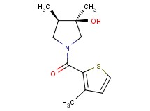 (3R*,4R*)-3,4-dimethyl-1-[(3-methyl-2-thienyl)carbonyl]-3-pyrrolidinol