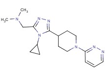 1-[4-cyclopropyl-5-(1-pyridazin-3-ylpiperidin-4-yl)-4H-1,2,4-triazol-3-yl]-N,N-dimethylmethanamine