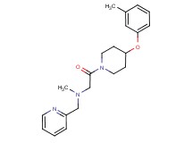 N-methyl-2-[4-(3-methylphenoxy)-1-piperidinyl]-2-oxo-N-(2-pyridinylmethyl)ethanamine