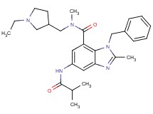 1-benzyl-N-[(1-ethyl-3-pyrrolidinyl)methyl]-5-(isobutyrylamino)-N,2-dimethyl-1H-benzimidazole-7-carboxamide