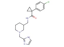 1-(4-chlorophenyl)-N-{[1-(1H-imidazol-2-ylmethyl)-3-piperidinyl]methyl}cyclopropanecarboxamide