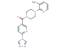 1-(3-methyl-2-pyridinyl)-4-{[6-(4H-1,2,4-triazol-4-yl)-3-pyridinyl]carbonyl}piperazine