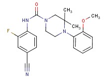 N-(4-cyano-2-fluorophenyl)-4-(2-methoxyphenyl)-3,3-dimethylpiperazine-1-carboxamide