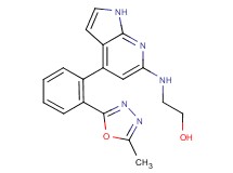 2-({4-[2-(5-methyl-1,3,4-oxadiazol-2-yl)phenyl]-1H-pyrrolo[2,3-b]pyridin-6-yl}amino)ethanol