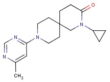 2-cyclopropyl-9-(6-methylpyrimidin-4-yl)-2,9-diazaspiro[5.5]undecan-3-one