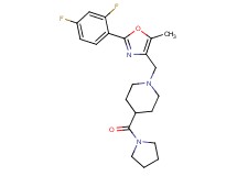 1-{[2-(2,4-difluorophenyl)-5-methyl-1,3-oxazol-4-yl]methyl}-4-(1-pyrrolidinylcarbonyl)piperidine