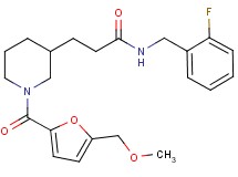N-(2-fluorobenzyl)-3-{1-[5-(methoxymethyl)-2-furoyl]-3-piperidinyl}propanamide