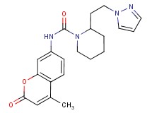 N-(4-methyl-2-oxo-2H-chromen-7-yl)-2-[2-(1H-pyrazol-1-yl)ethyl]piperidine-1-carboxamide