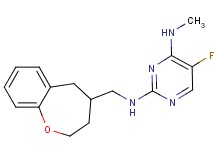 5-fluoro-N~4~-methyl-N~2~-(2,3,4,5-tetrahydro-1-benzoxepin-4-ylmethyl)pyrimidine-2,4-diamine