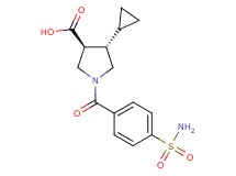(3S*,4S*)-1-[4-(aminosulfonyl)benzoyl]-4-cyclopropyl-3-pyrrolidinecarboxylic acid