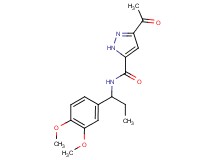 3-acetyl-N-[1-(3,4-dimethoxyphenyl)propyl]-1H-pyrazole-5-carboxamide