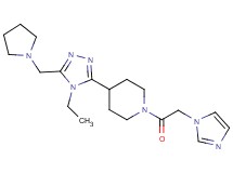 4-[4-ethyl-5-(pyrrolidin-1-ylmethyl)-4H-1,2,4-triazol-3-yl]-1-(1H-imidazol-1-ylacetyl)piperidine
