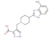 4-{[4-(4-methyl-1H-benzimidazol-2-yl)piperidin-1-yl]methyl}-1H-pyrazole-3-carboxylic acid