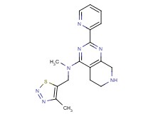N-methyl-N-[(4-methyl-1,2,3-thiadiazol-5-yl)methyl]-2-pyridin-2-yl-5,6,7,8-tetrahydropyrido[3,4-d]pyrimidin-4-amine