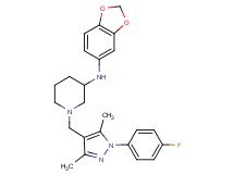 N-1,3-benzodioxol-5-yl-1-{[1-(4-fluorophenyl)-3,5-dimethyl-1H-pyrazol-4-yl]methyl}-3-piperidinamine