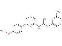 5-(4-methoxyphenyl)-N-[1-methyl-2-(6-methyl-2-pyridinyl)ethyl]-1,2,4-triazin-3-amine