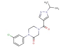 1-(3-chlorophenyl)-4-[(1-isopropyl-1H-pyrazol-4-yl)carbonyl]-2-piperazinone