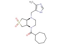 (4aS*,7aR*)-1-(cycloheptylcarbonyl)-4-[(4-methyl-1H-imidazol-5-yl)methyl]octahydrothieno[3,4-b]pyrazine 6,6-dioxide