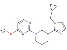 2-{3-[1-(cyclopropylmethyl)-1H-imidazol-2-yl]-1-piperidinyl}-4-methoxypyrimidine