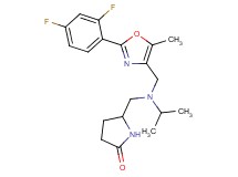 5-{[{[2-(2,4-difluorophenyl)-5-methyl-1,3-oxazol-4-yl]methyl}(isopropyl)amino]methyl}-2-pyrrolidinone