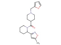 1-{[1-(2-furylmethyl)-4-piperidinyl]carbonyl}-2-(5-methyl-3-isoxazolyl)piperidine