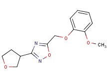 5-[(2-methoxyphenoxy)methyl]-3-(tetrahydrofuran-3-yl)-1,2,4-oxadiazole