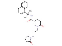 N-[1-methyl-1-(1-naphthyl)ethyl]-6-oxo-1-[3-(2-oxo-1-pyrrolidinyl)propyl]-3-piperidinecarboxamide