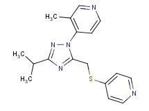4-{3-isopropyl-5-[(pyridin-4-ylthio)methyl]-1H-1,2,4-triazol-1-yl}-3-methylpyridine